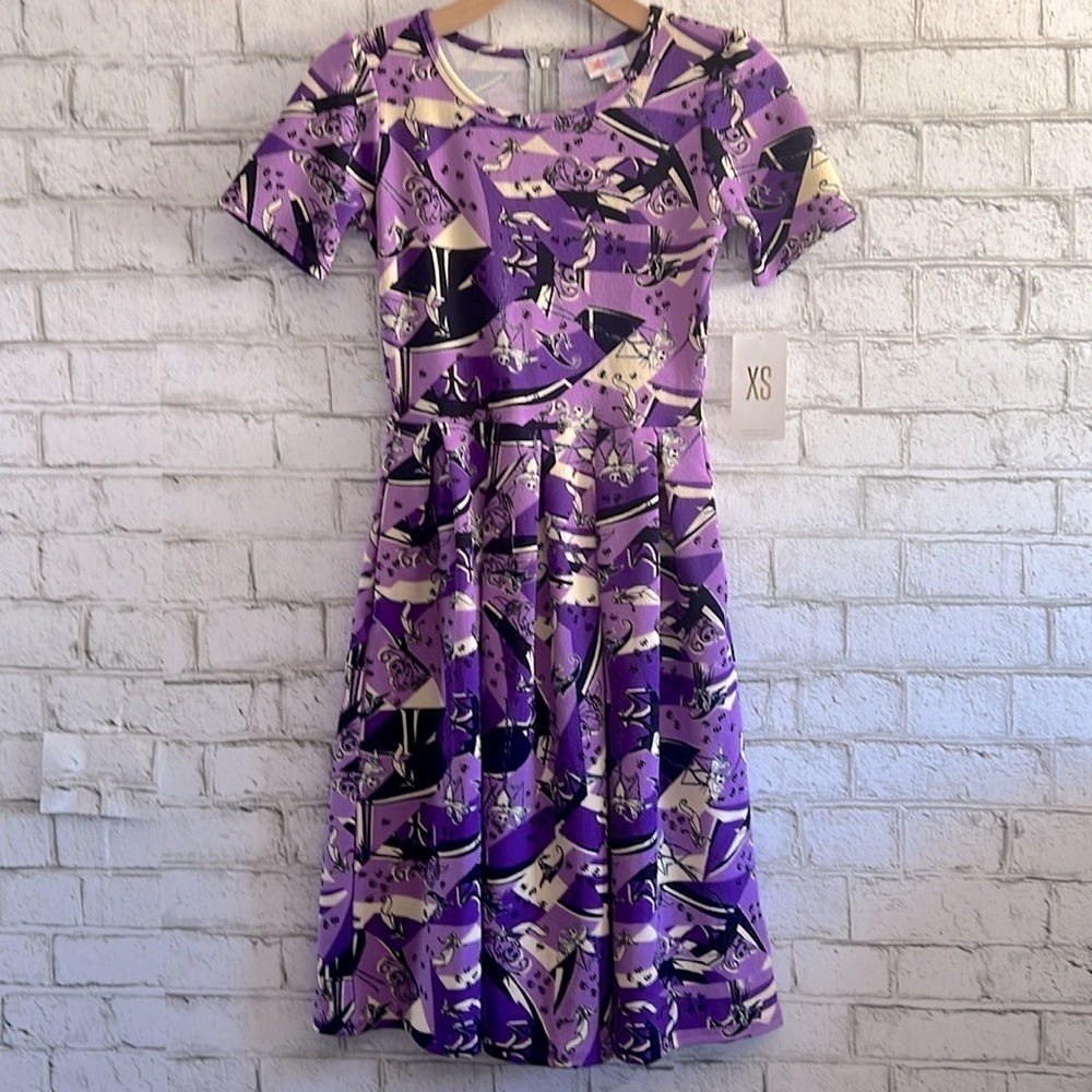 NEW!!! Disney Villains Amelia LuLaRoe Pocket Dress Jack Skellington Size XS